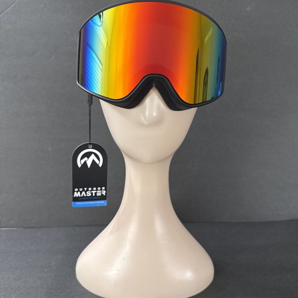 Outdoor Master pulse ski frameless goggles OTG Unisex Revo Red VLT 15% Open box